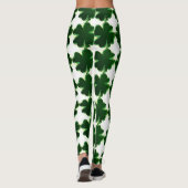 Irish St. Patricks Day Four Leaf Clovers Leggings (Rückseite)