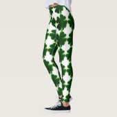 Irish St. Patricks Day Four Leaf Clovers Leggings (Links)