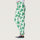 Irish St Patricks Day Green Kleeblatt Pattern Leggings (Links)
