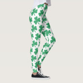 Irish St Patricks Day Green Kleeblatt Pattern Leggings (Rechts)