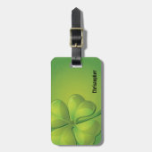 Irish St. Patrick's Day Green Kleeblatt Personaliz Gepäckanhänger (Vorderseite vertikal)