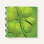 Irish St. Patrick's Day Green Kleeblatt Personaliz Notizblock (Vorderseite)