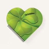 Irish St. Patrick's Day Green Kleeblatt Personaliz Notizblock (Vorderseite)