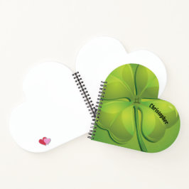 Irish St. Patrick's Day Green Kleeblatt Personaliz Notizblock