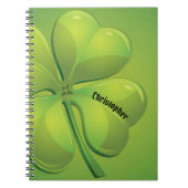 Irish St. Patrick's Day Green Kleeblatt Personaliz Notizblock (Vorderseite)