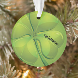 Irish St. Patrick's Day Green Kleeblatt Personaliz Ornament