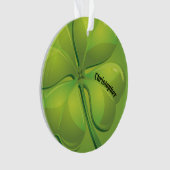 Irish St. Patrick's Day Green Kleeblatt Personaliz Ornament (Vorderseite)