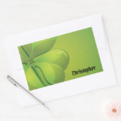 Irish St. Patrick's Day Green Kleeblatt Personaliz Rechteckiger Aufkleber (Umschlag)