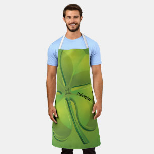 Irish St. Patrick's Day Green Kleeblatt Personaliz Schürze