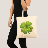 Irish St. Patrick's Day Green Kleeblatt Personaliz Tragetasche (Vorderseite (Produkt))