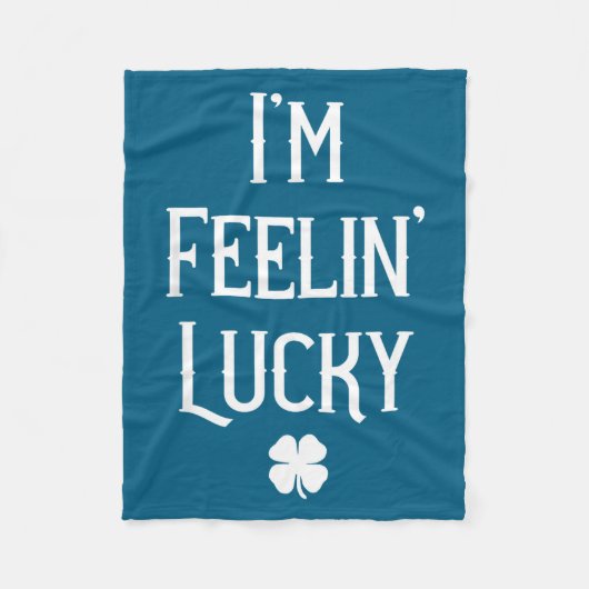 Irish St. Patrick's Day Ich fühle mich Glücklich G Fleecedecke (Vorderseite)