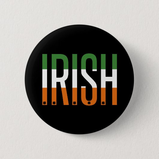 Irish St Patrick's Day Ireland Flag Kleeblatt Luck Button (Vorderseite)