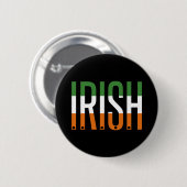 Irish St Patrick's Day Ireland Flag Kleeblatt Luck Button (Vorne & Hinten)