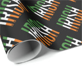 Irish St Patrick's Day Ireland Flag Kleeblatt Luck Geschenkpapier (Rolleneckpunkt)