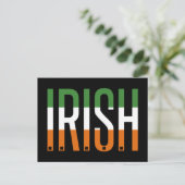 Irish St Patrick's Day Ireland Flag Kleeblatt Luck Postkarte (Stehend Vorderseite)