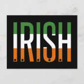 Irish St Patrick's Day Ireland Flag Kleeblatt Luck Postkarte (Vorderseite)