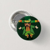 Irish St Patricks Day Jig, Foto Gerahmt Head Button (Vorne & Hinten)
