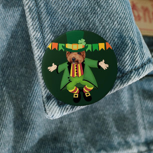 Irish St Patricks Day Jig, Foto Gerahmt Head Button