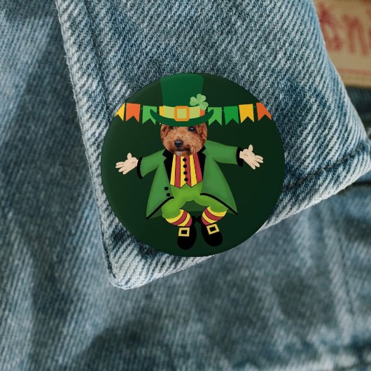 Irish St Patricks Day Jig, Foto Gerahmt Head Button