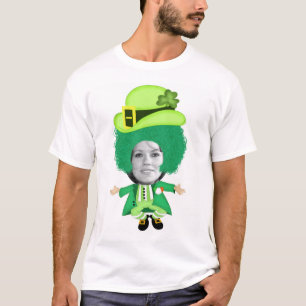 Irish St Patricks Day Jig, Foto Gerahmt Head T-Shirt