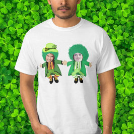 Irish St Patricks Day Jig, Foto Gerahmt Heads T-Shirt