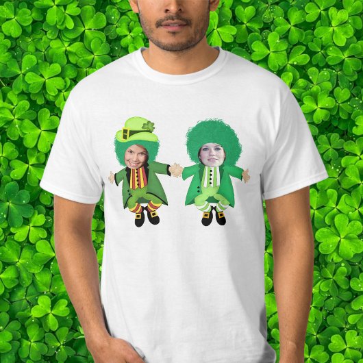 Irish St Patricks Day Jig, Foto Gerahmt Heads T-Shirt