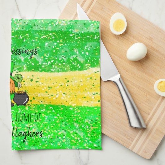 Irish St Patrick's Day Leprechaun Gnome Saison Geschirrtuch (Viertel Falte)