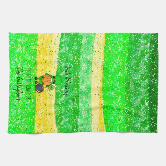 Irish St Patrick's Day Leprechaun Gnome Saison Geschirrtuch (Horizontal)