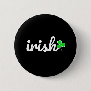 Irish St. Patrick's Day Lucky Kleeblatt Button