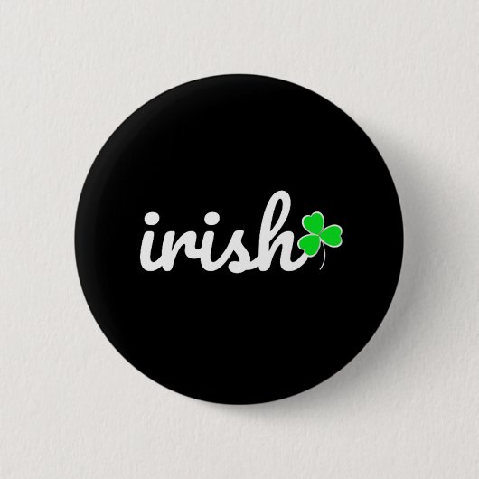 Irish St. Patrick's Day Lucky Kleeblatt Button (Vorderseite)