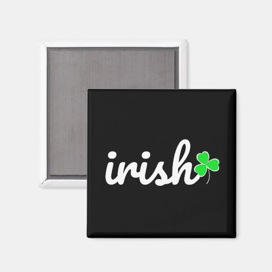 Irish St. Patrick's Day Lucky Kleeblatt Magnet (Vorderseite/Rückseite)