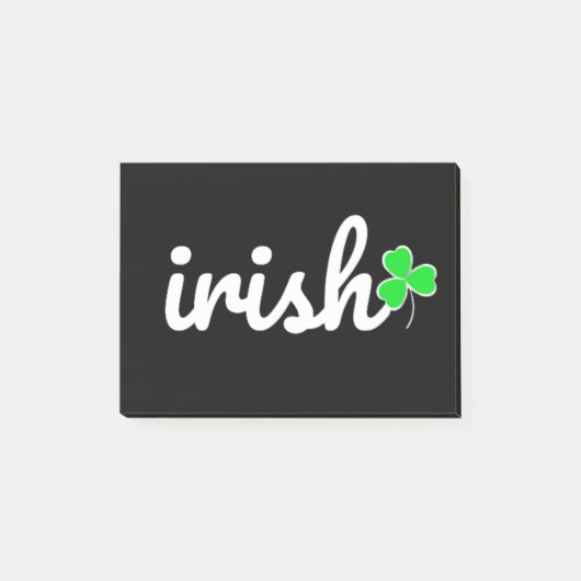 Irish St. Patrick's Day Lucky Kleeblatt Post-it Klebezettel (Vorderseite)
