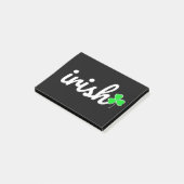 Irish St. Patrick's Day Lucky Kleeblatt Post-it Klebezettel (angewinkelt)