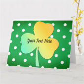 Irish St. Patrick's Day Maßgeschmückter Shamrock Karte (Gelbe Blume)