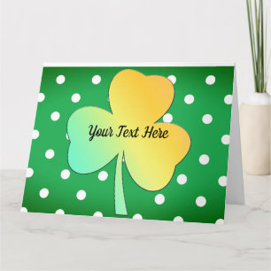 Irish St. Patrick's Day Maßgeschmückter Shamrock Karte