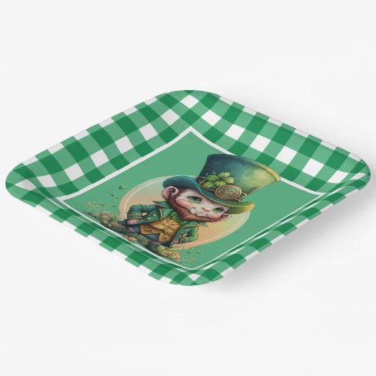 Irish St. Patrick's Day Pappteller (Gewinkelt)