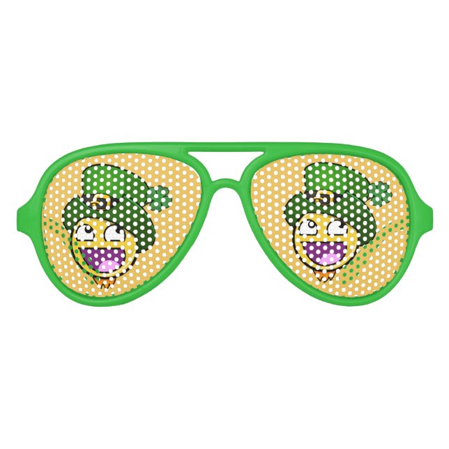 Irish St. Patrick's Day Phantastisch Face Meme Sonnenbrille (Vorderseite)