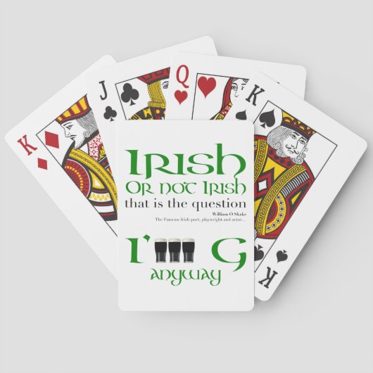 Irish St Patrick's Day Playing Cards Spielkarten (Rückseite)
