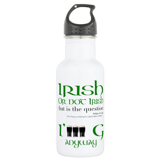 Irish St Patrick's Day Water Flasche Edelstahlflasche (Vorderseite)