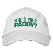 Irish St Patricks Day Whoi Your Paddy Bestickte Baseballkappe (Vorderseite)