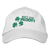 Irish St Patricks Day Whoi Your Paddy Bestickte Baseballkappe (Vorderseite)
