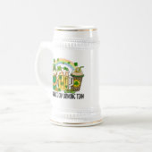 Irish St Patrick's Drinking Team des Green Kleebla Bierglas (Vorderseite Links)