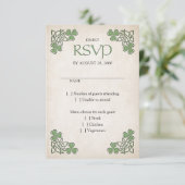 Irish St. Patrick's Wedding RSVP Karte (Stehend Vorderseite)