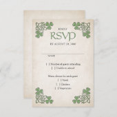 Irish St. Patrick's Wedding RSVP Karte (Vorne/Hinten)