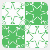 Irish Stars Quadratischer Aufkleber (Vorderseite)
