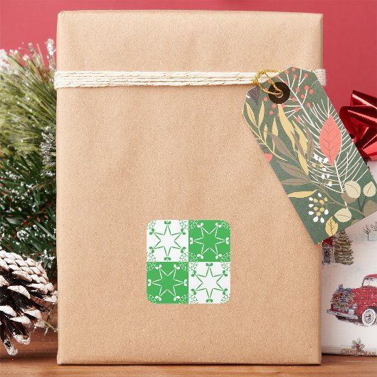 Irish Stars Quadratischer Aufkleber