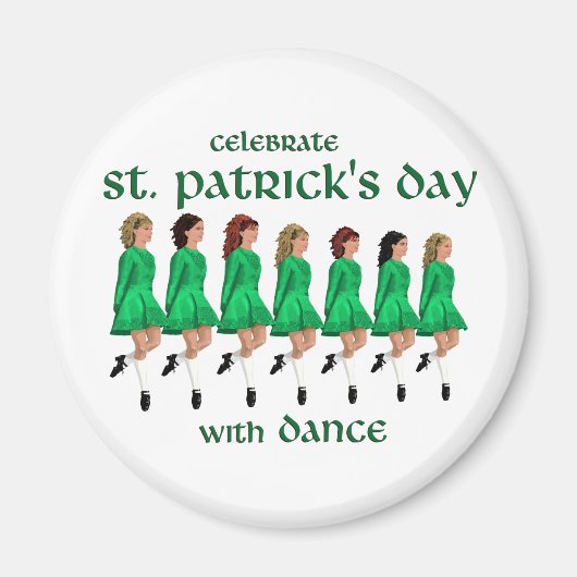 Irish Step Dance Celebrates St. Patrick's Day Magnet (Vorne)