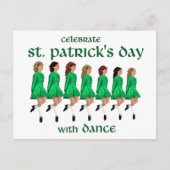 Irish Step Dance Celebrates St. Patrick's Day Postkarte (Vorderseite)