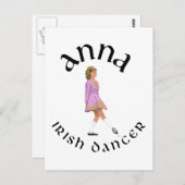 Irish Step Dance Custom Design ANNA Postkarte (Vorne/Hinten)