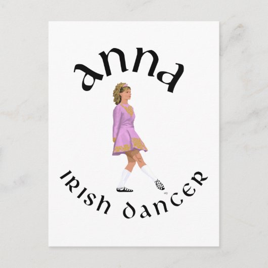 Irish Step Dance Custom Design ANNA Postkarte (Vorderseite)